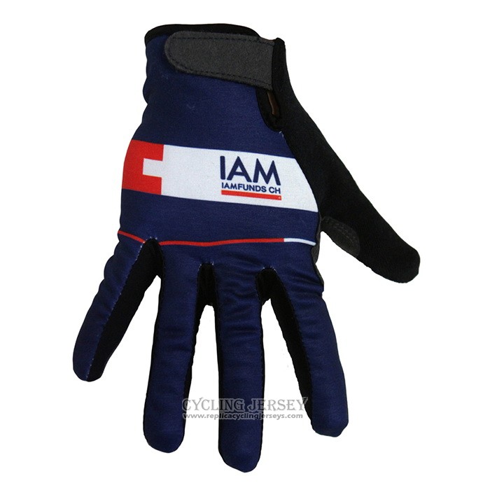 2020 IAM Full Finger Gloves Cycling Blue White